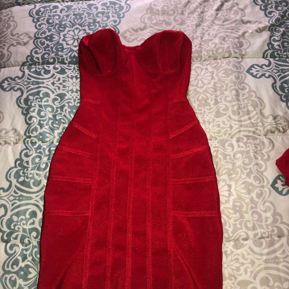 Red bandage dress